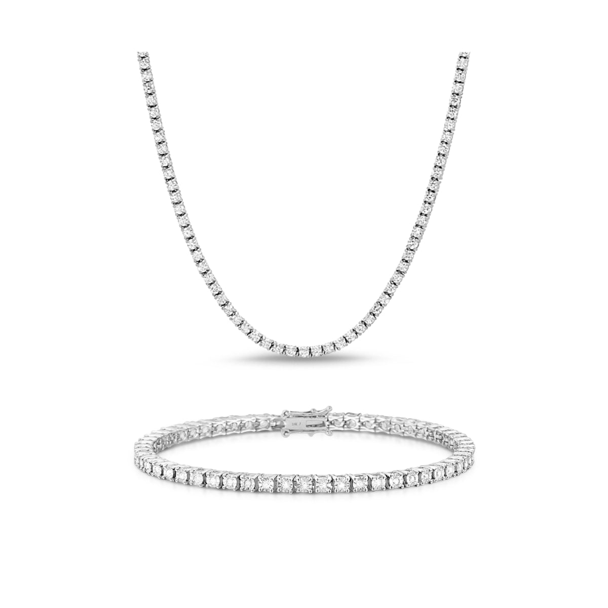 Concerto Bella Terra 2-Piece Goldplated Sterling Silver & Created White  Sapphire Tennis Necklace & Bracelet Set | Southcentre Mall