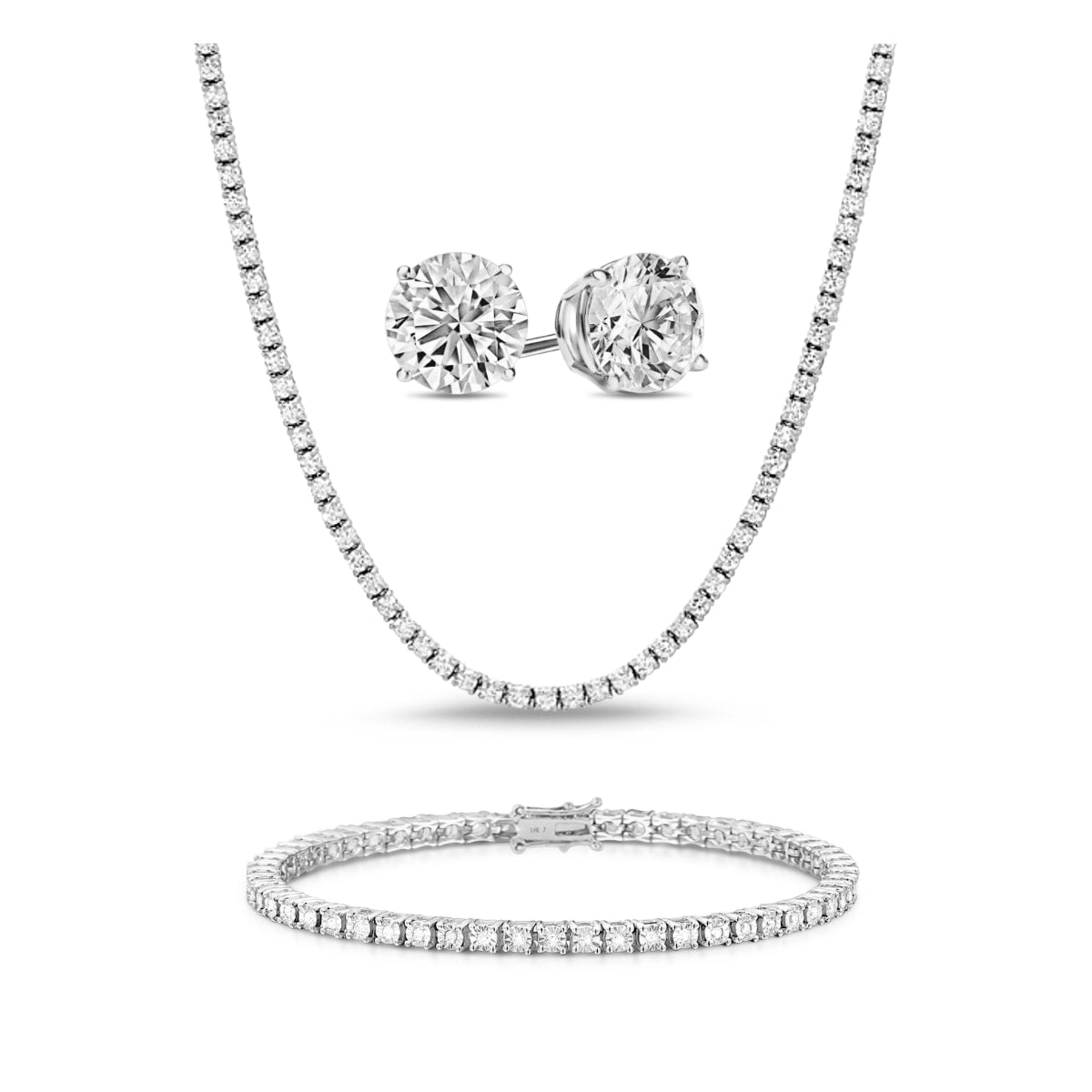 Diamond necklace and bracelet set Clearance