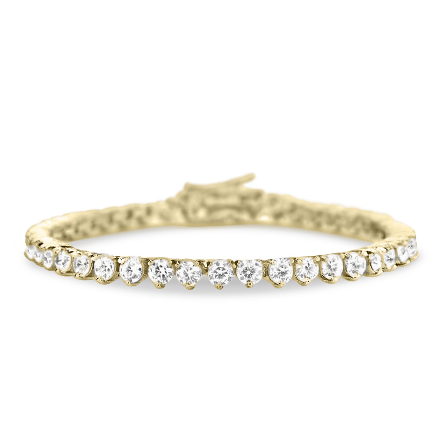 Vivere 3 Prong Diamond Bracelet in 18k Gold Vermeil