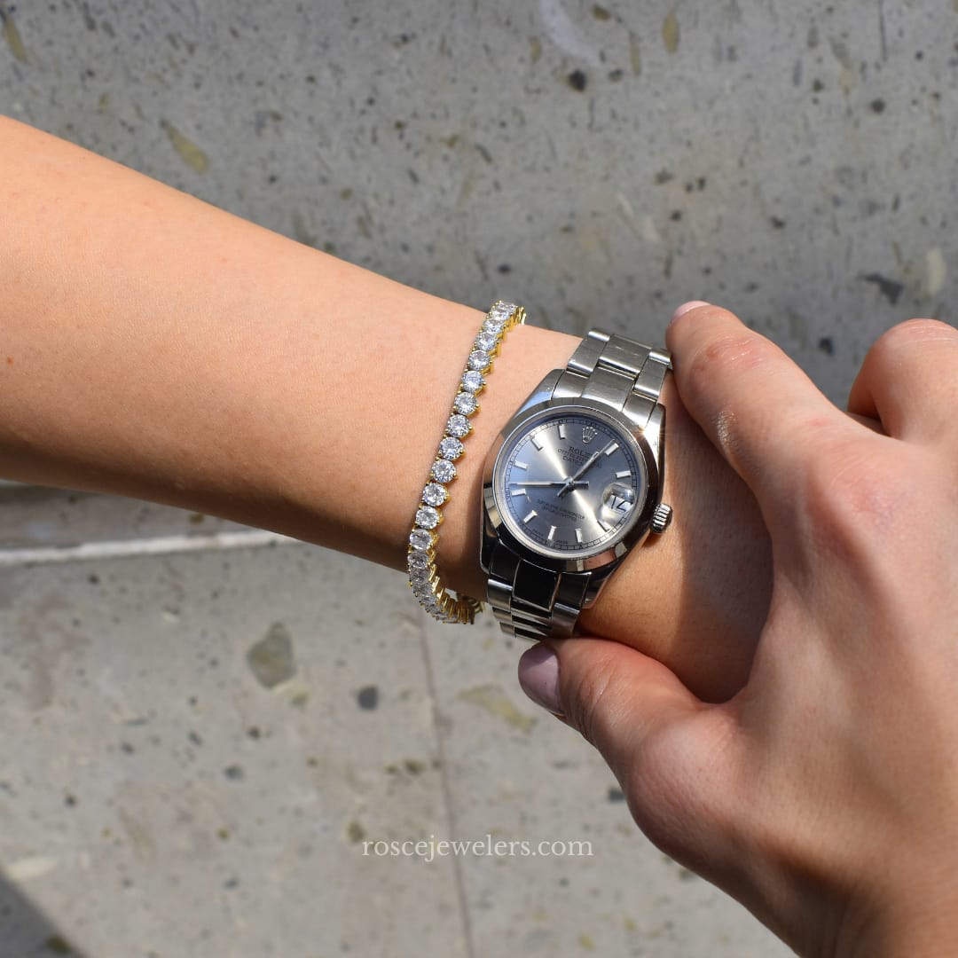 Vivere 3 Prong Diamond Bracelet in 18k Gold Vermeil