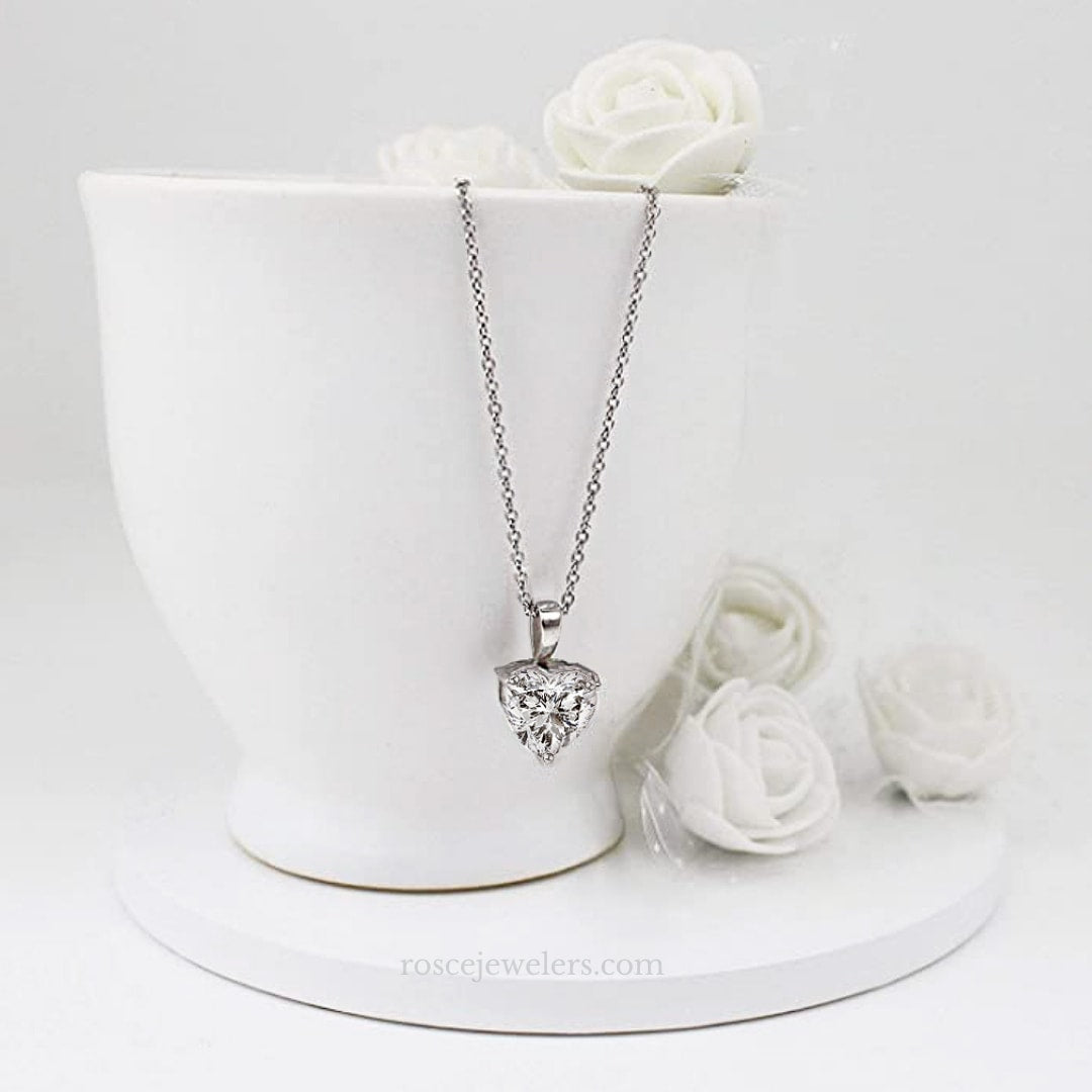 [PROMO SET] Florence Heart Necklace Earrings Diamond Set