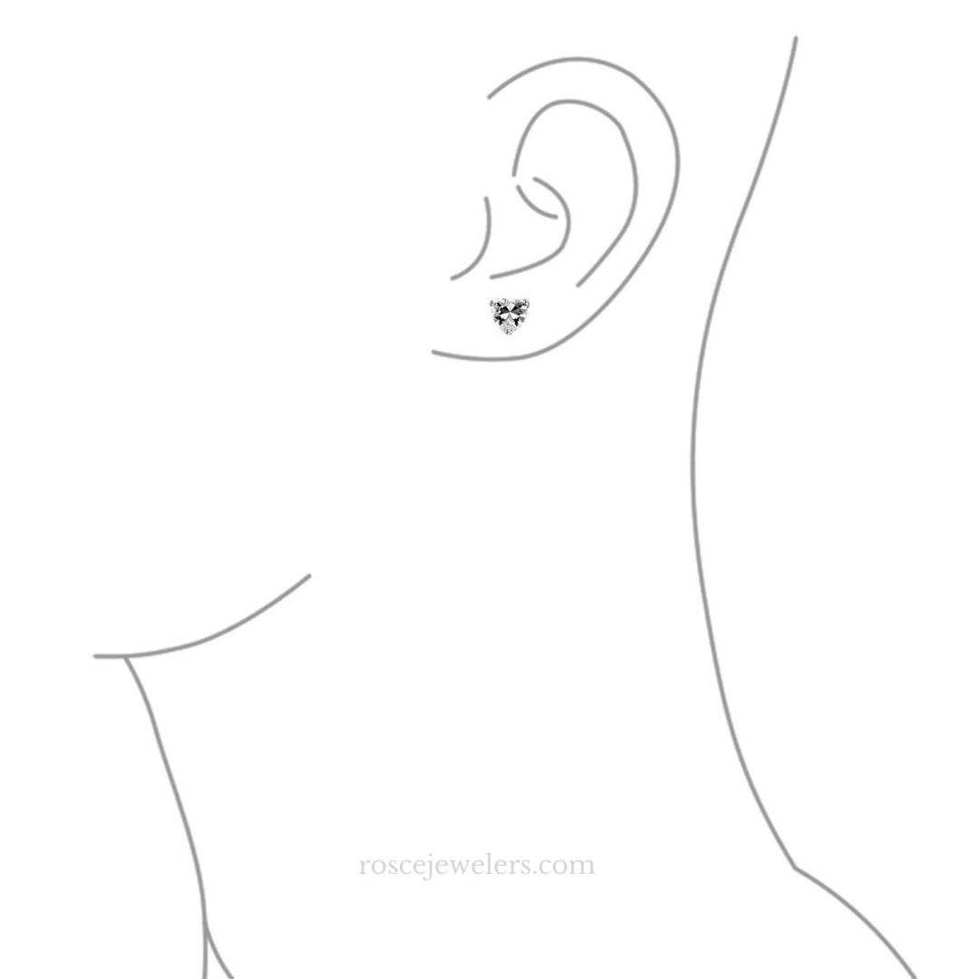 [PROMO SET] Florence Heart Necklace Earrings Diamond Set