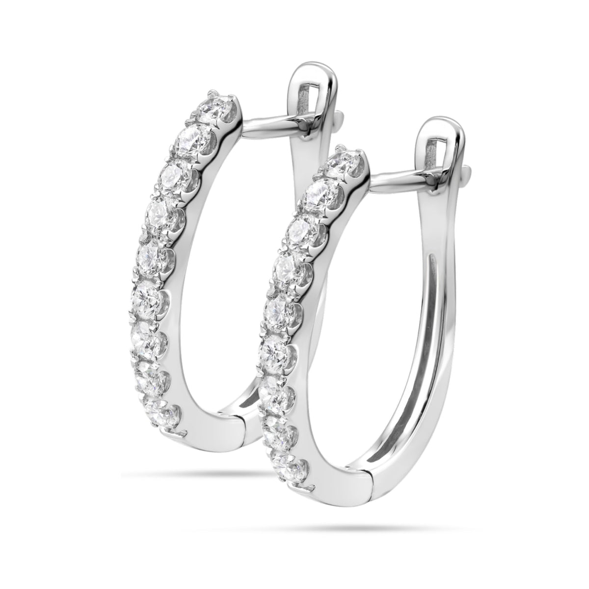 Sarlotte Tennis Diamond Earrings in 18k White Gold Vermeil