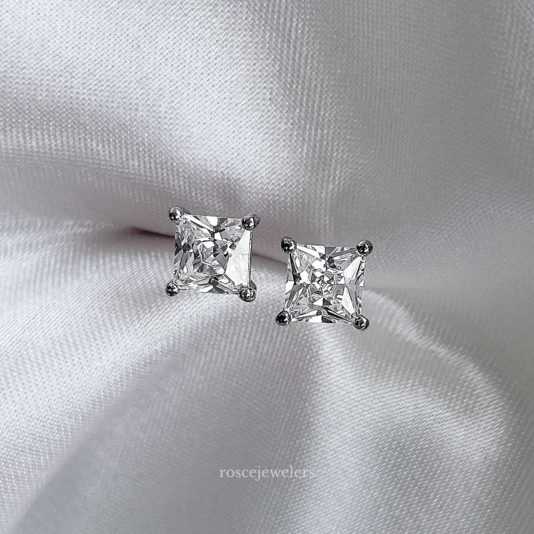 [PROMO SET] Hariette Princess Necklace Bracelet Earrings Diamond Set