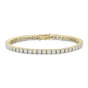 Monette 4 Prong Diamond Tennis Bracelet in 18k White Gold Vermeil