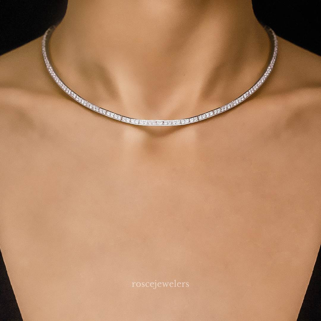 18k/SS Princess authentic Necklace