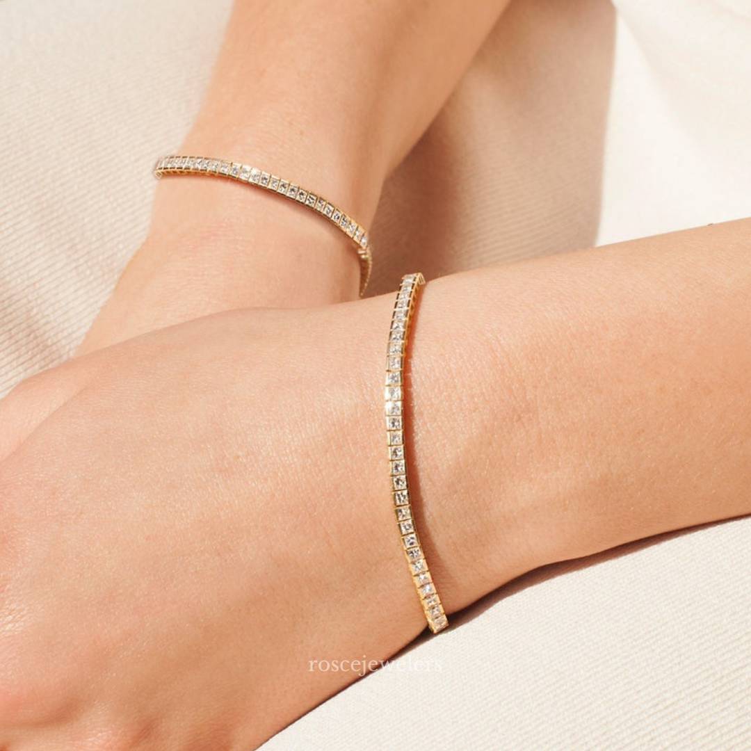 [PROMO SET] Monette 4 Prong & Hariette Princess Bracelet Diamond Set