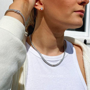 [PROMO SET] Hariette Princess Necklace Earrings Diamond Set