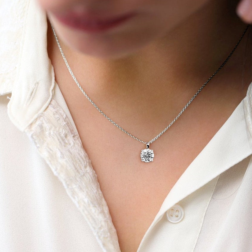 Salt and Pepper Diamond Necklace Gold Natural Grey Diamond Pendant | La  More Design