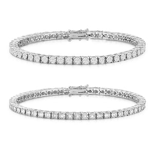 [PROMO SET] 3mm & 4mm Monette 4 Prong Bracelets Diamond Set
